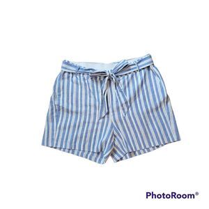 Lane Bryant Linen Blend Striped High Rise Shorts. Size 16.